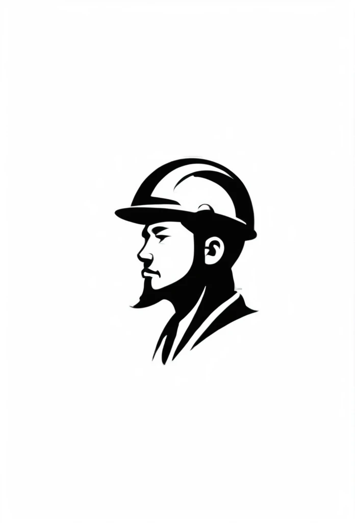 Stylish logo of equipment company for concrete road construction in Japan
Pretty cool
chic and modern design
A Japanese concrete road construction equipment company that paints a logo of a powerful, strong man who works hard, wearing a helmet and sweating
the figure is a head-to-foot, silhouette-only, not a clear picture of his face
腕を振り上げる
White background