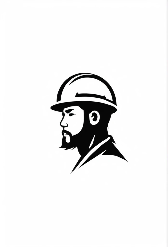 Stylish logo of equipment company for concrete road construction in Japan
Pretty cool
chic and modern design
A Japanese concrete road construction equipment company that paints a logo of a powerful, strong man who works hard, wearing a helmet and sweating
the figure is a head-to-foot, silhouette-only, not a clear picture of his face
White background