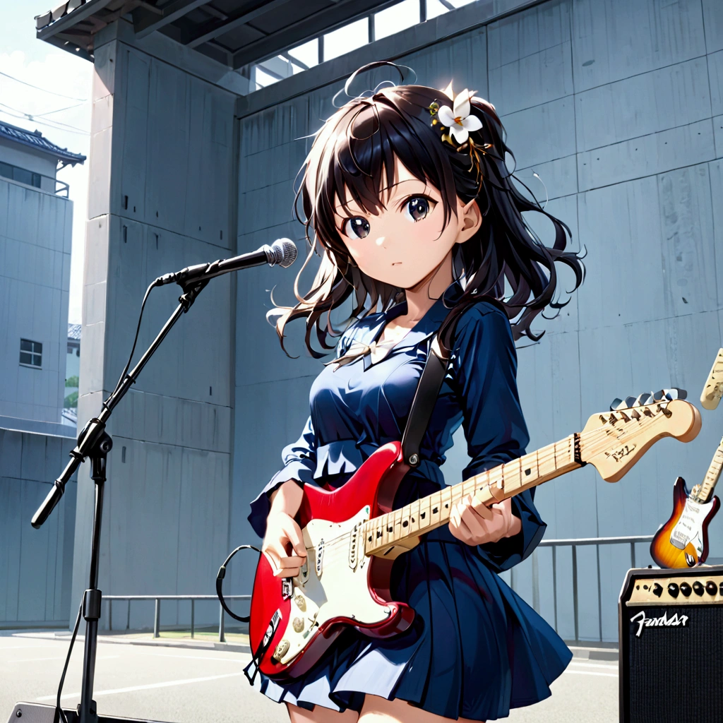 kyoto animetion,kei-on,high school girl、Electric guitar、Fender Stratocaster、