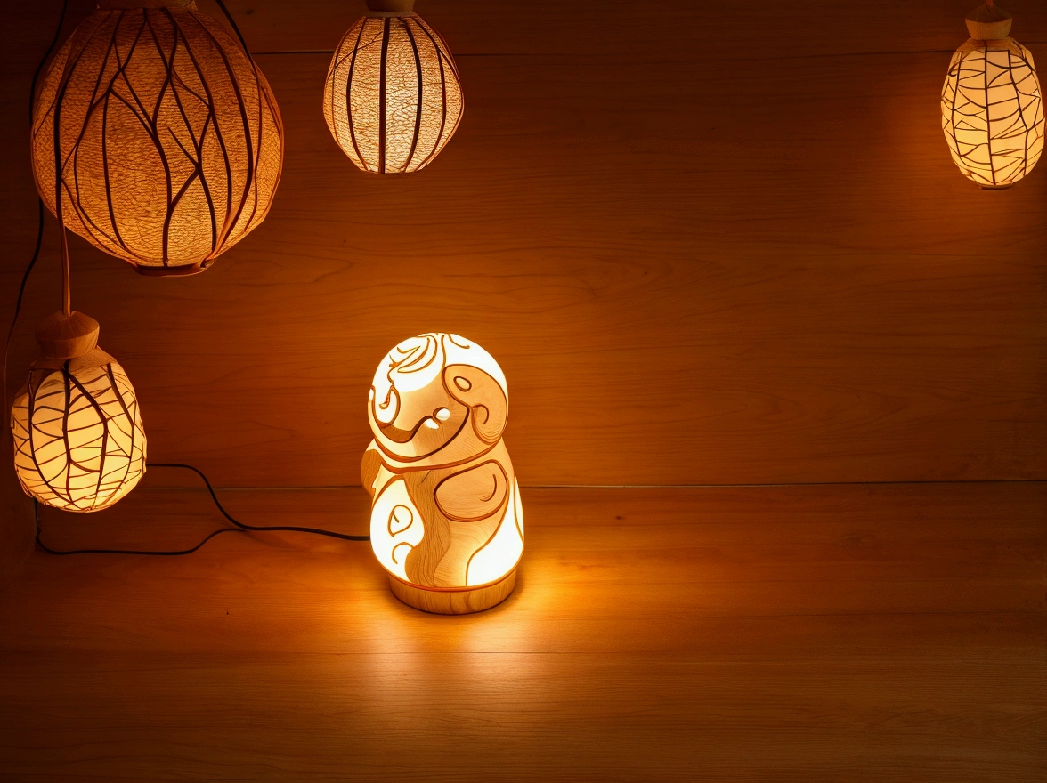 Wood Carving Light reddish brown There is a little white Taiwan God