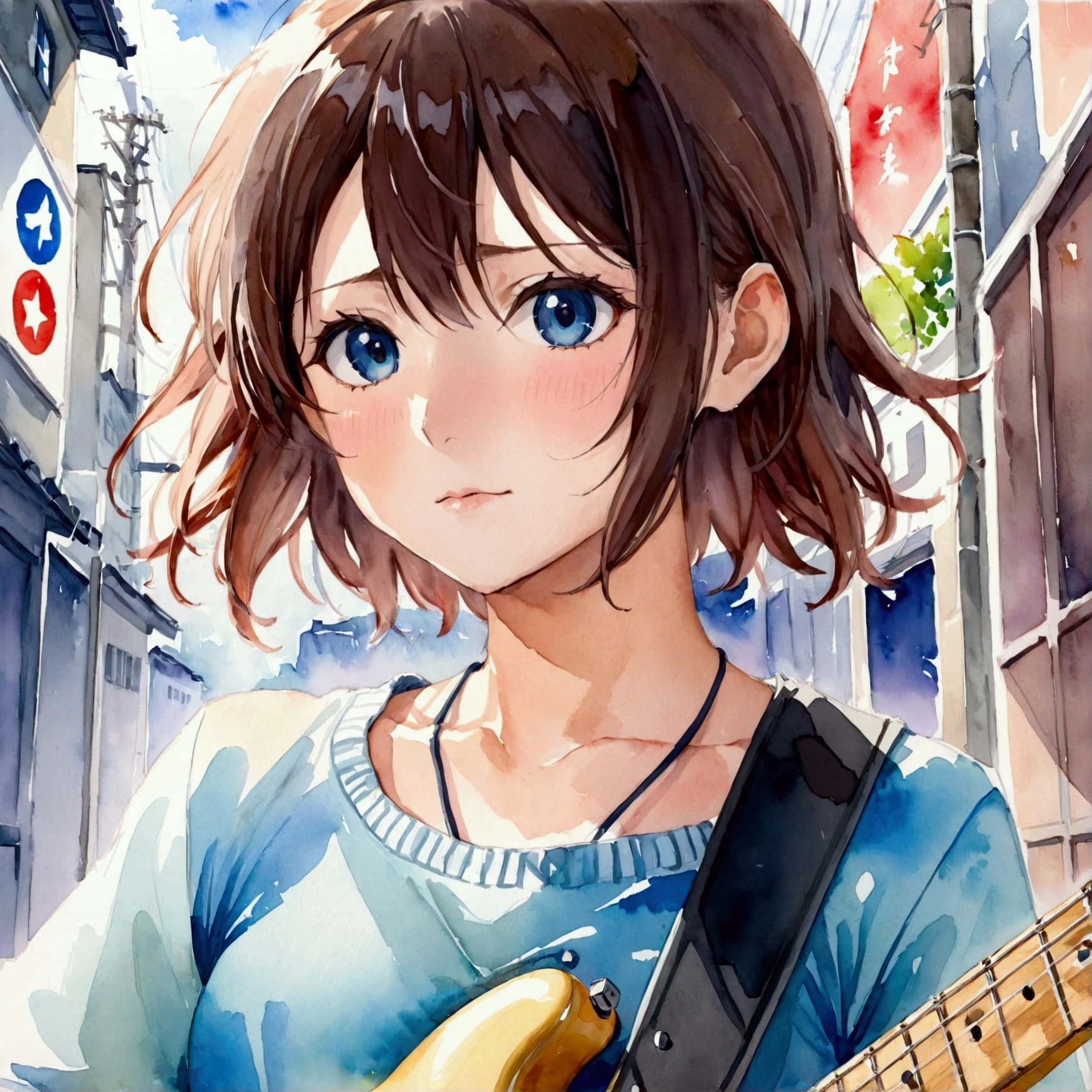 kyoto animetion,kei-on,high school girl、Electric guitar、Fender Stratocaster、