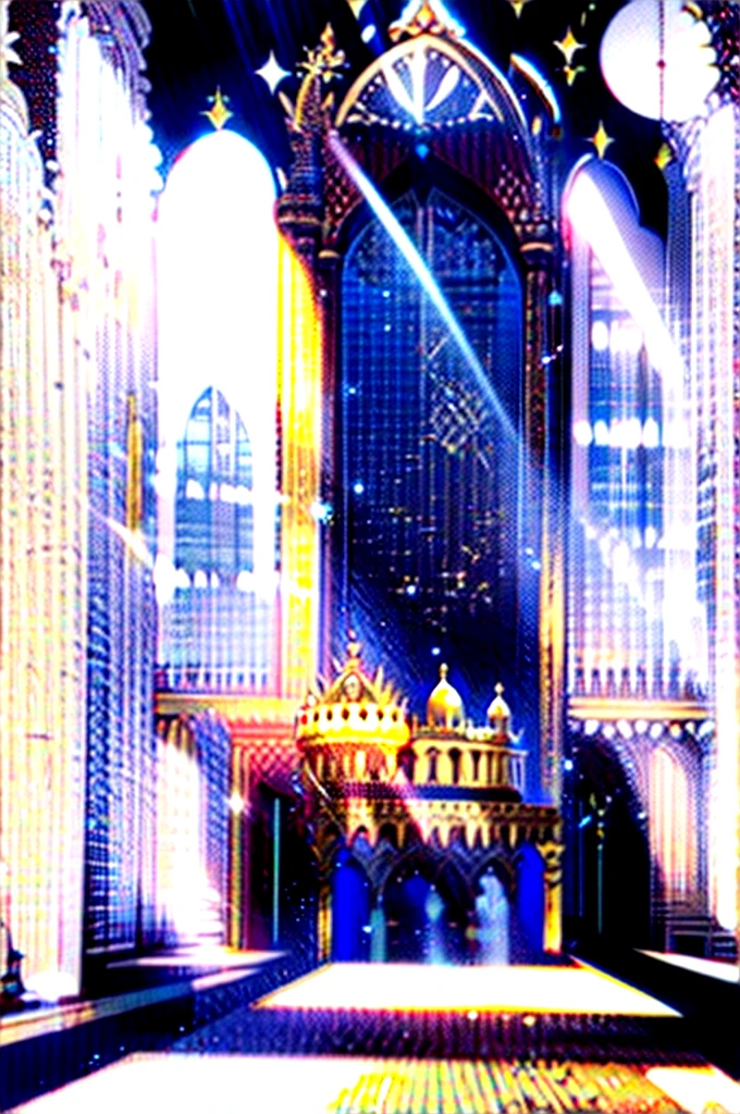 An elegant and radiant royal crown placed in a palace room with large windows that let in sunlight, illuminating every detail of the crown and the magnificent palace interior --v 5 --ar 16:9
