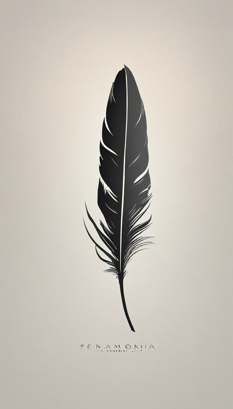 logo design of a MEMORY FEATHER for the brand “Penamemoria".