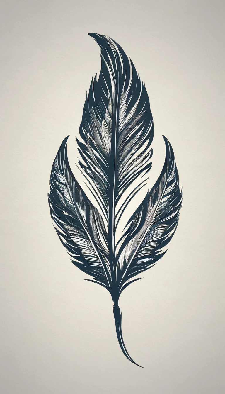 logo design of a MEMORY FEATHER for the brand “Penamemoria".