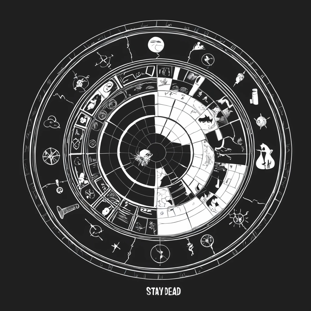 Stay Dead in infographic drawing art style