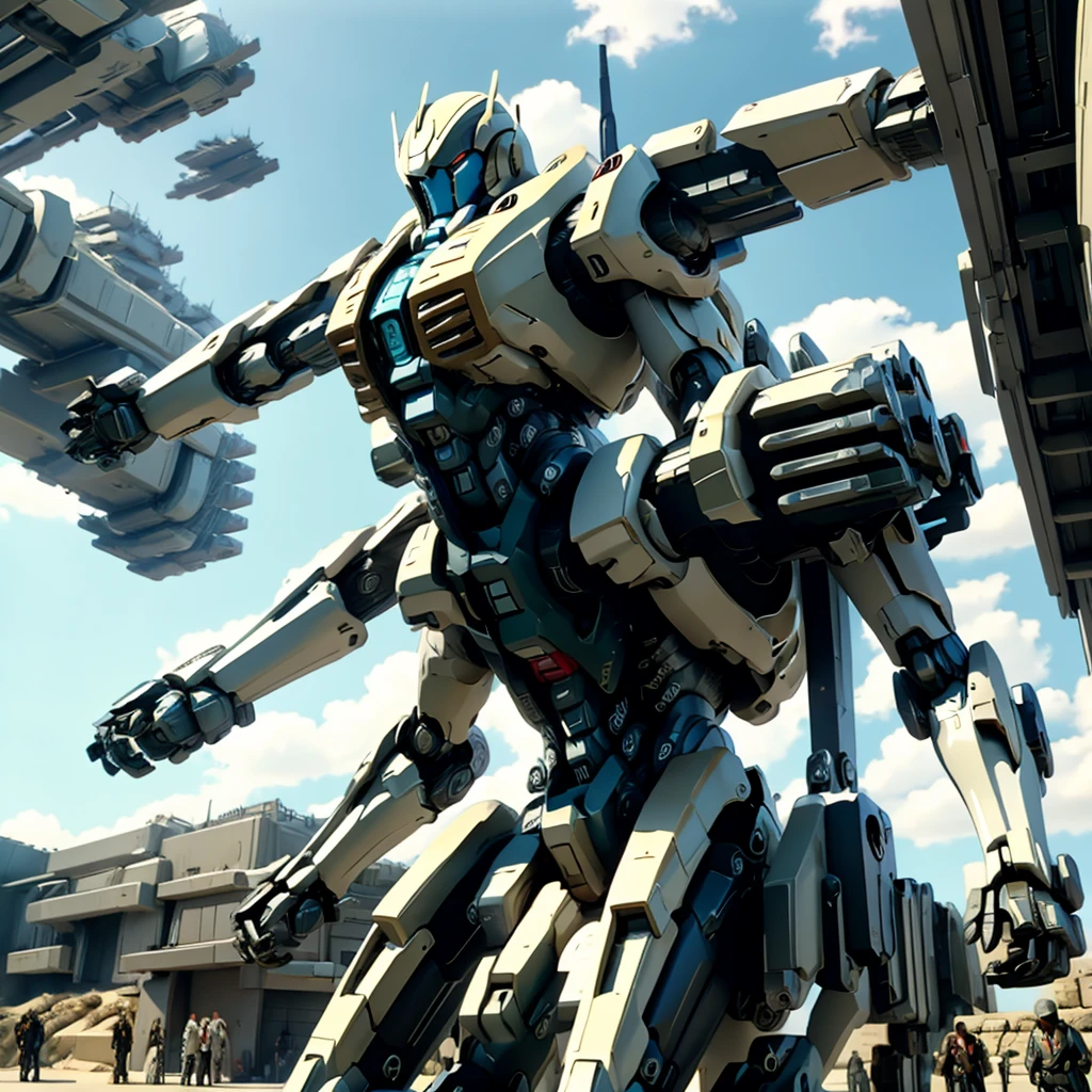 A gigantic robot that people can ride in，Combat Robot，Anime Art，masterpiece，perfection，Science fiction，Stunning visuals，ＳＦ，最高masterpiece，Mecha Action