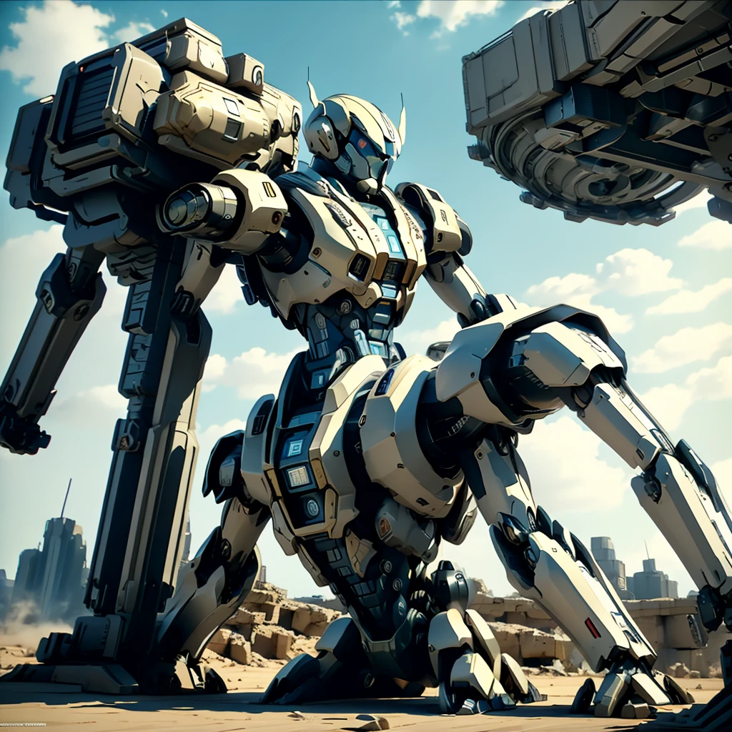 A gigantic robot that people can ride in，Combat Robot，Anime Art，masterpiece，perfection，Science fiction，Stunning visuals，ＳＦ，最高masterpiece，Mecha Action