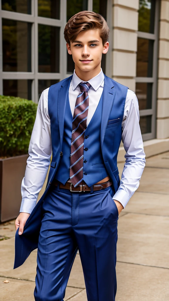 19 year old male wearing tie and lomg sleveed button up with vest with dress pants and 3 belts
4K HIGH REZ
Physical Description: Brown colored hair and skinny build. 5"5 and 150 LB. Blue eyes.
.