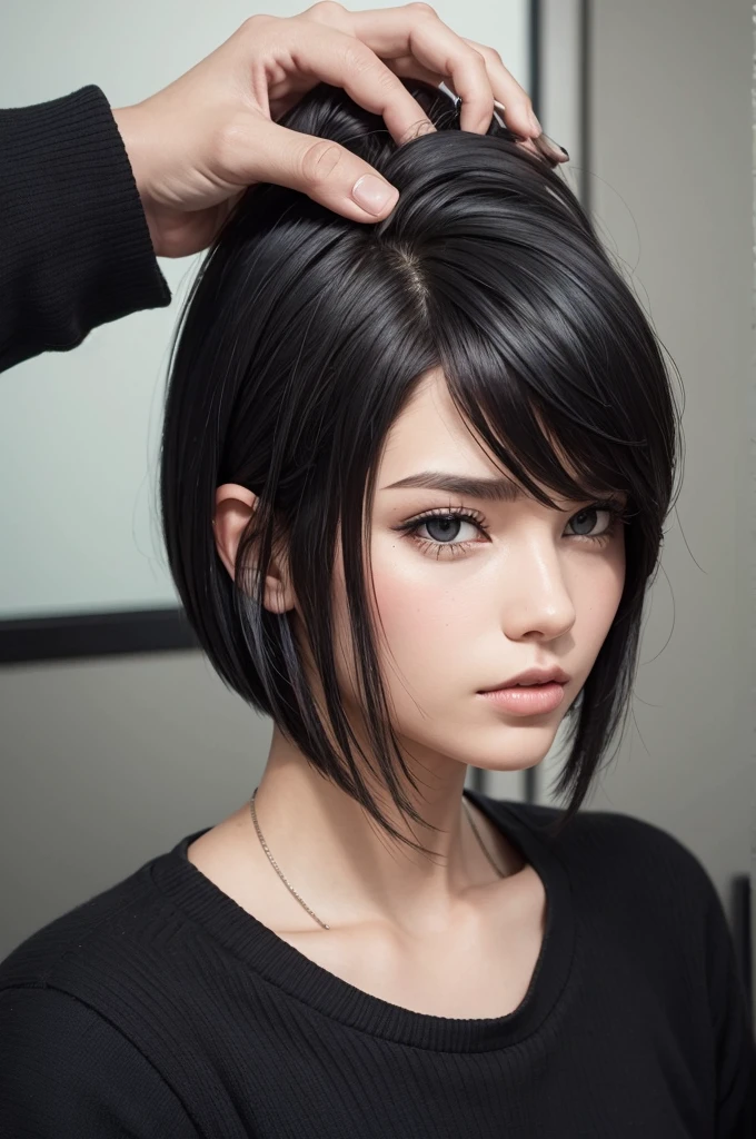 Black mullet haircut