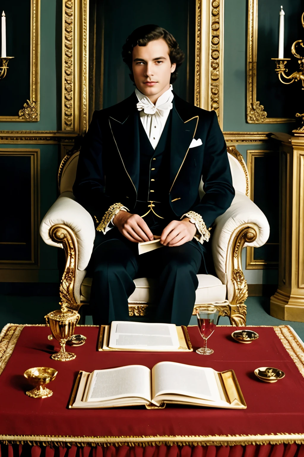 Some image that represents the noble and aristocratic class, that is, the elite people who are readers and rich who dominate the world