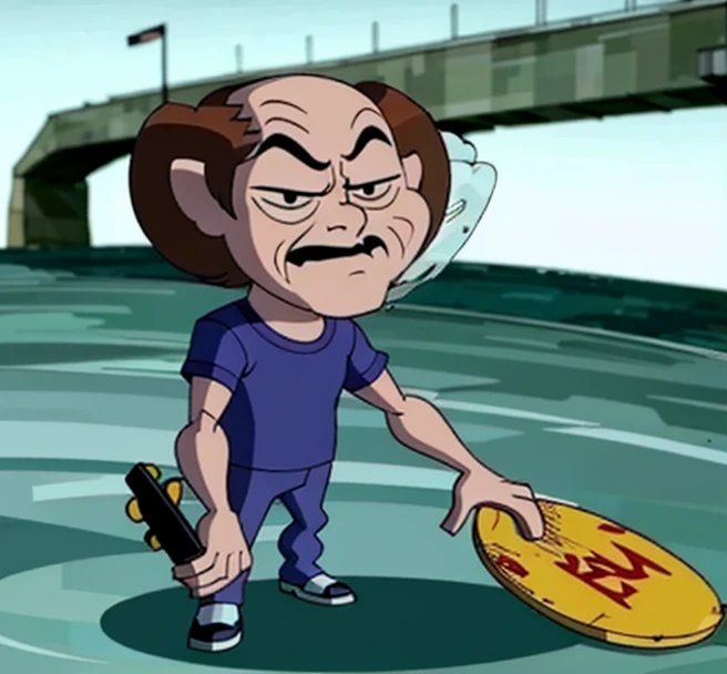 Carl Brutananadilewdki holding cigarette riding Skateboard on Jacksonville Florida