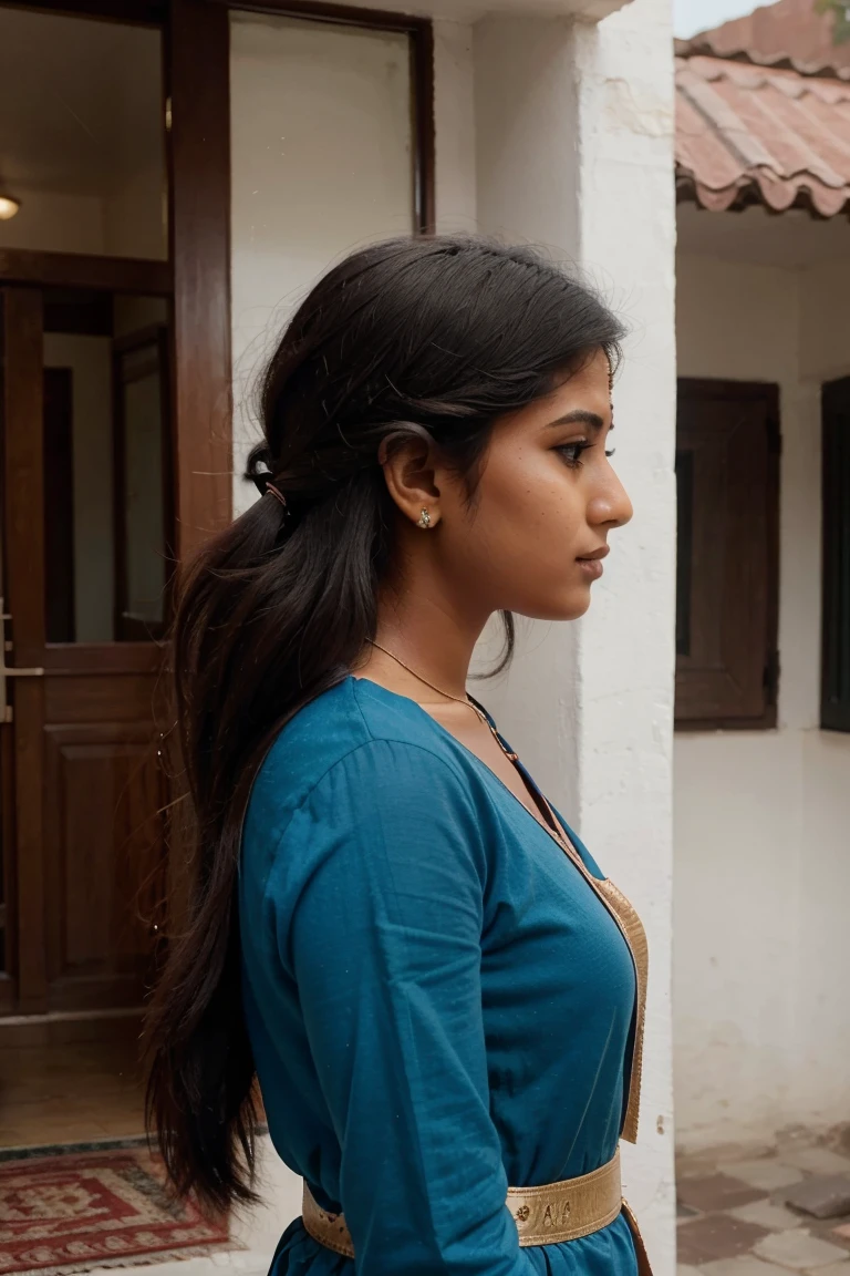 Attractive profile picture of a Indian girl without face