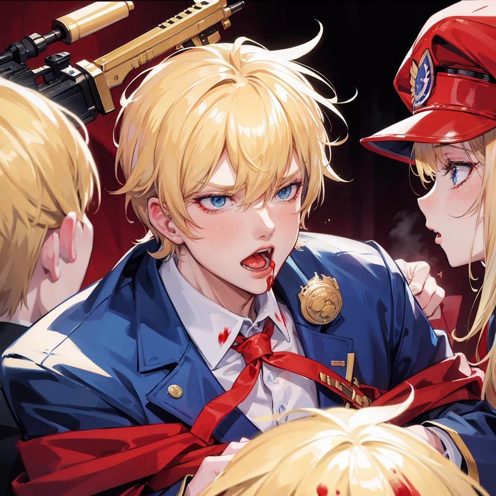 1man,Donald ?????,Donald ????? gets shot,Bleeding from ear,bullet