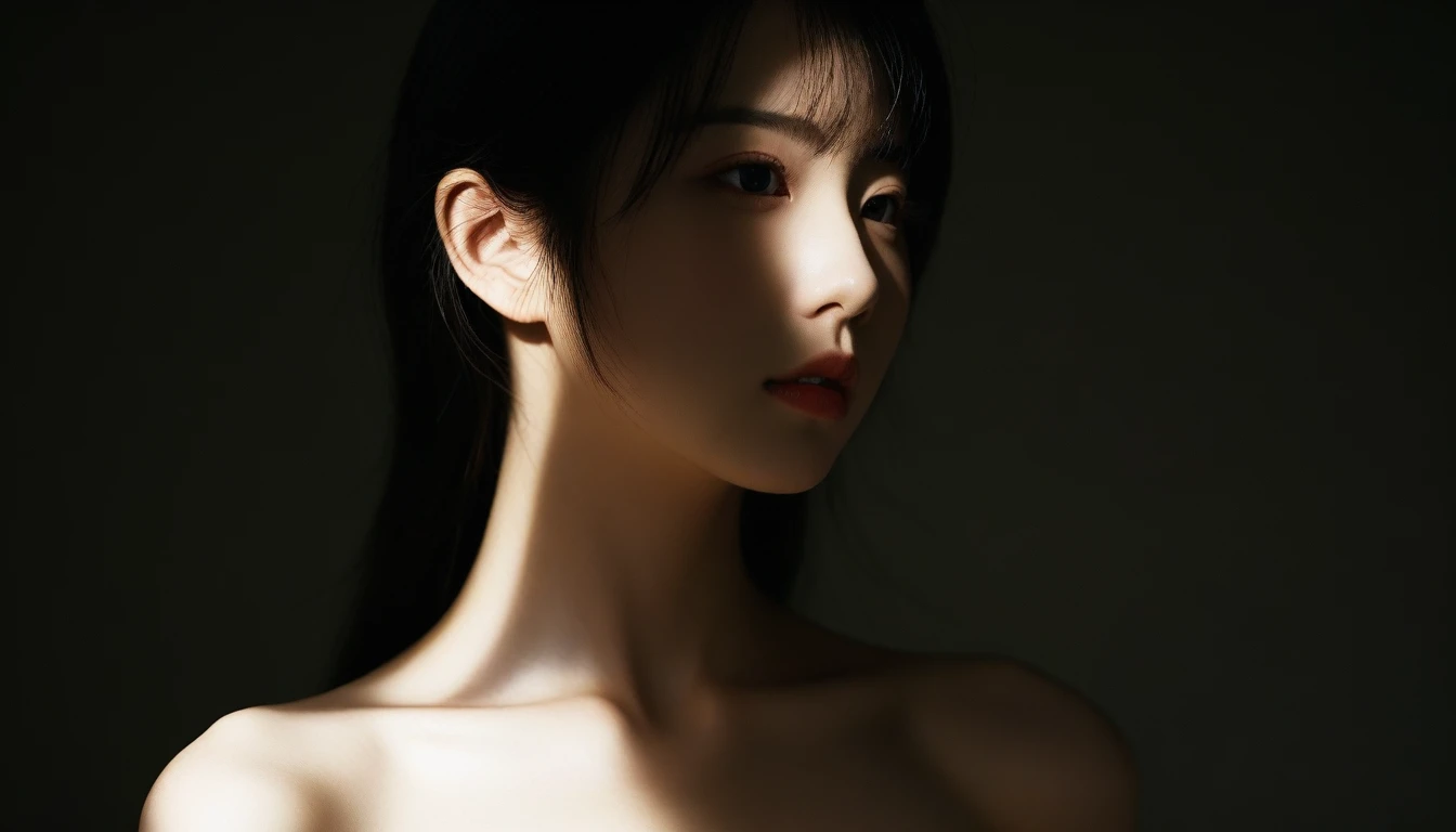 8K, Ultra-high resolution, Highest quality, masterpiece, 三分割法によるphotograph,Surreal, photograph, 1 Girl, (:1.3), pretty girl, Cute face, Beautiful eyes in every detail, 細かくdetailedに,masterpiece,One Girl:1.2, Japan Female Announcer,cowboy shot,from below,Fearful expression,Black Hair,Messy hair,middle ages, witch,I don't wear a hat,Realistic Skin, Perfect and beautiful face ,完璧でCute face, Skin with attention to detail, Perfect limbs、Narrow waist、Thin legs),Looking at the audience、beauty,Long neck、(((Ideal body type))),A cup small breasts :2,Portraiture:2,Perfect Anatomy,鮮明なdetailed,detailed,Surreal,Light and shadow,darkness