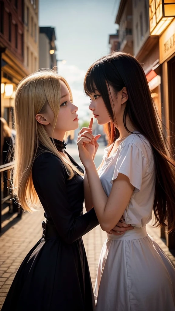 (Natural blonde and redhead girls with pretty faces), Cute pose, Atmospheric, Dark atmosphere, Edge lighting, Sayaka Yamamoto, Saito Asuka, Mao Akiyama's facial features, 8K, Full 体 portrait, ((Almost naked:1.5)), Natural light, Spooky greenhouse at night, Sharp focus, (Highly detailed eyes and face:1.2, Professional photography techniques), (Beautiful small face, beautiful girl, high school student, Idol Face, Baby Face:1.4), smile, Happy, K UHD, Hmph, Beautiful and soft skin, Vibrant Skin, blush, ((Beautiful breasts:1.2, Cleavage)), (Small beautiful butt), (Detailed hands:1.1, The optimal ratio is four fingers to one thumb), Perfect proportions, (Perfect Anatomy:1.3), (Highest quality, Masterpiece, Highest quality, Ultra high definition, Photorealism:1.4), ((Confuse each other:1.4))