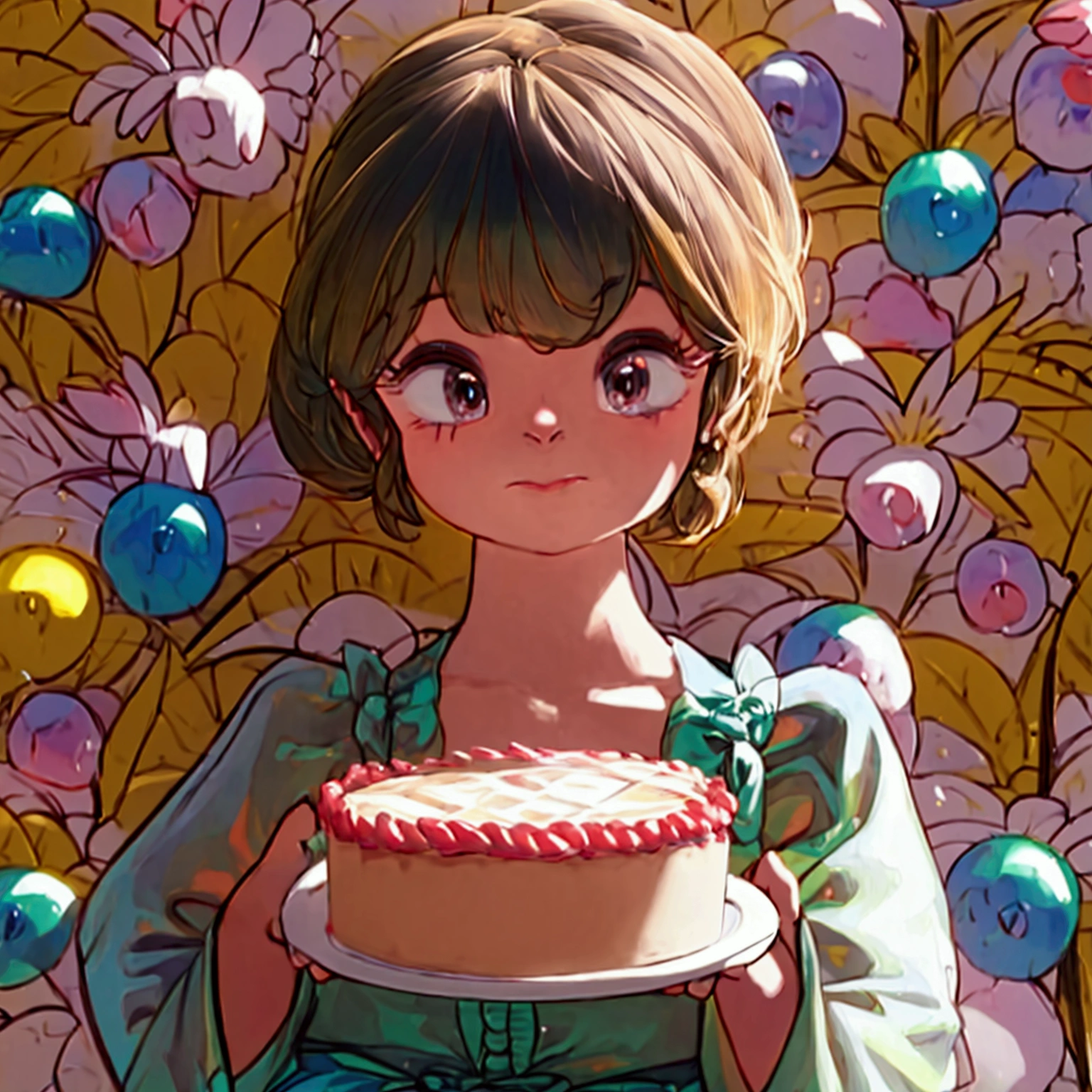 a young girl lum carrying a cake, a young girl femaleranma eating a large piece of cake with her mouth full of cream, joy on their faces, realistic, photorealistic, photo-realistic:1.37, (best quality,4k,8k,highres,masterpiece:1.2),ultra-detailed,(realistic,photorealistic,photo-realistic:1.37),HDR,UHD,studio lighting,ultra-fine painting,sharp focus,physically-based rendering,extreme detail description,professional,vivid colors,bokeh,portrait