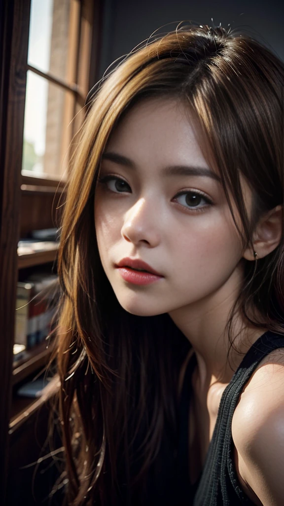 (Natural blonde and redhead girls with pretty faces), Cute pose, Atmospheric, Dark atmosphere, Edge lighting, Sayaka Yamamoto, Saito Asuka, Mao Akiyama's facial features, 8K, Full 体 portrait, ((Naked girls:1.5)), Natural light, Spooky greenhouse at night, Sharp focus, (Highly detailed eyes and face:1.1, Professional photography techniques), (Beautiful small face, beautiful girl, high , Idol Face, Baby Face:1.4)Happy, K UHD, Hmph, Beautiful and soft skin, Vibrant Skin, blush, ((Beautiful breasts:1.2, Cleavage)), (Small beautiful butt), (Detailed hands:1.1, The optimal ratio is four fingers to one thumb), Perfect proportions, (Perfect Anatomy:1.3), (Highest quality, Masterpiece, Highest quality, Ultra high definition, Photorealism:1.4), ((Confuse each other:1.4))