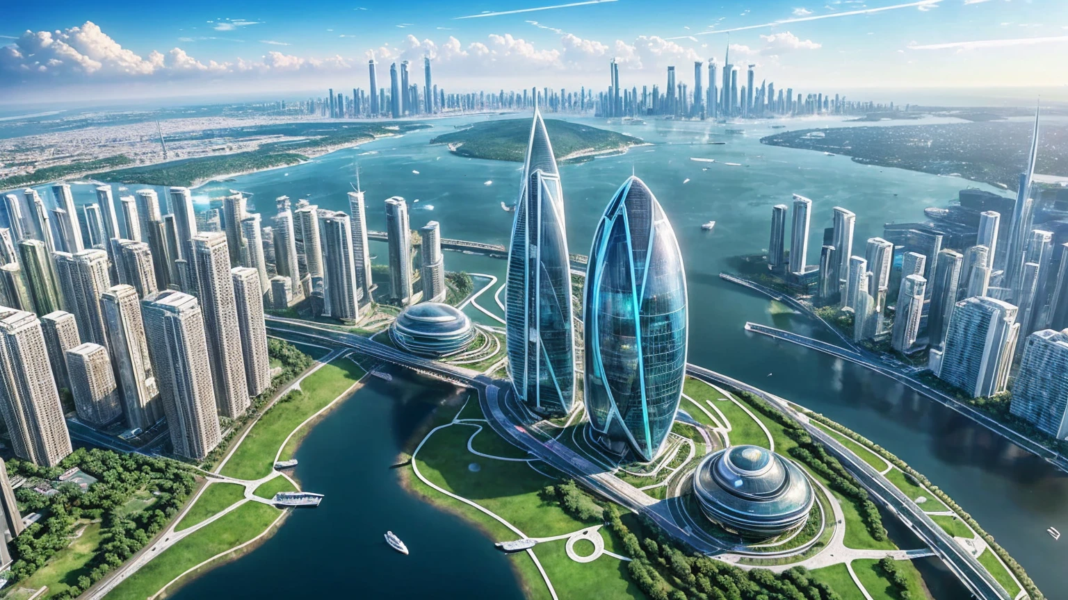 (Best quality,4K,8K,A high resolution,Masterpiece:1.2),Ultra-detailed,(Realistic,Photorealistic,photo-realistic:1.37),Futuristic floating city,Futuristic technology,Huge urban high-tech tablet platform,Airship,Floating in the sky,Futuristic city,Small airships around,High-tech hemispherical platform,Colorful lights,Advanced architecture,modernn architecture,skyscrapper,Access the cloud,Scenic beauty,view over city,Impressive design,Blend seamlessly with nature,energetic and vibrant atmosphere,Futuristic transportation system,Parking is suspended,Transparent path,Lush greenery,Sky gardens,cascading waterfalls,Magnificent skyline,reflections on the water,Sparkling river,Architectural innovation,futuristic skyscrapers,Transparent dome,The shape of the building is unusual,Elevated walkway,Impressive skyline,Glowing lights,Futuristic technology,Minimalist design,Scenic spots,Panoramic view,Cloud Piercing Tower,Vibrant colors,epic sunrise,epic sunset,Dazzling light display,magical ambiance,The future city,Urban Utopia,LuxuryLifestyle,Innovative energy,sustainable development,Smart city technology,Advanced infrastructure,Tranquil atmosphere,Nature and technology live in harmony,Awesome cityscape,Unprecedented urban planning,Architecture connects seamlessly with nature,High-tech metropolis,A cutting-edge engineering marvel,The future of urban living,Visionary architectural concept,Energy-efficient buildings,Harmony with the environment,A city floating above the clouds,Utopian dreams become reality,The possibilities are endless,State-of-the-art transportation network,Green energy integration,Innovative materials,Impressive holographic display,Advanced communication system,Breathtaking aerial view,Quiet and peaceful environment,Modernist aesthetics,Ethereal beauty