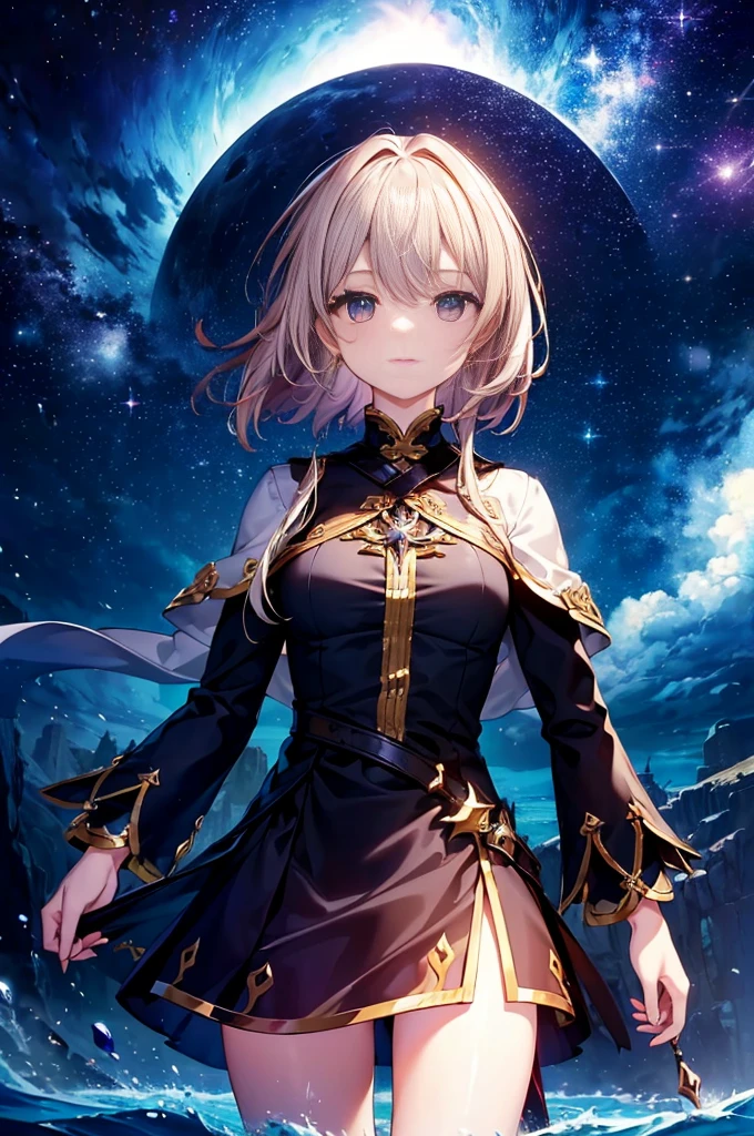 (((​masterpiece)))、(((top-quality)))、((ultra-detailliert))、More than darkness, Deeper than night, Wander the Sea of Chaos ,Golden Dark King