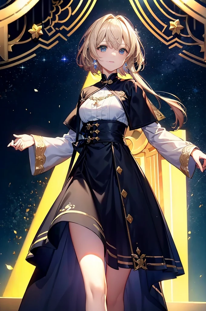 (((​masterpiece)))、(((top-quality)))、((ultra-detailliert))、More than darkness, Deeper than night, Wander the Sea of Chaos ,Golden Dark King