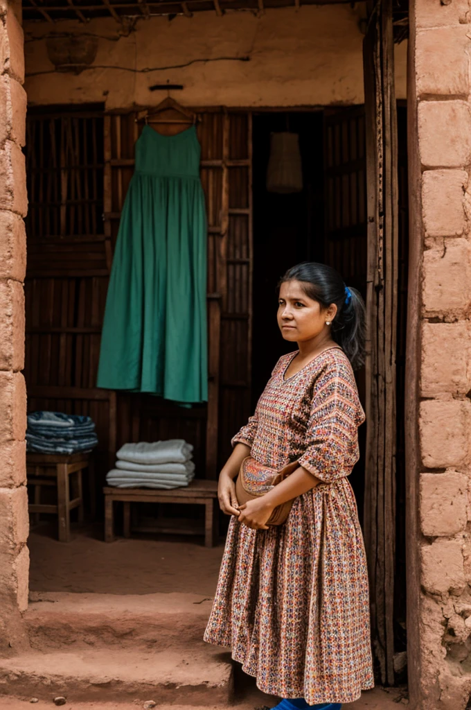 woman with typical clothing from Paraguay 