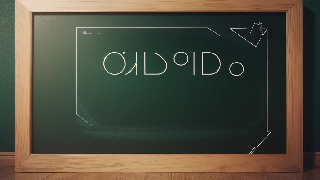 A whole empty blackboard with a frame,2d,Bright Lights,Cool colors,