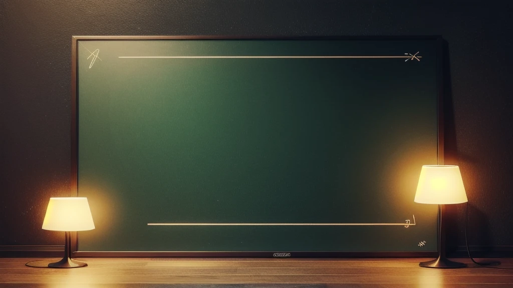 A whole empty blackboard with a frame，2d，Bright Lights，Cool colors，