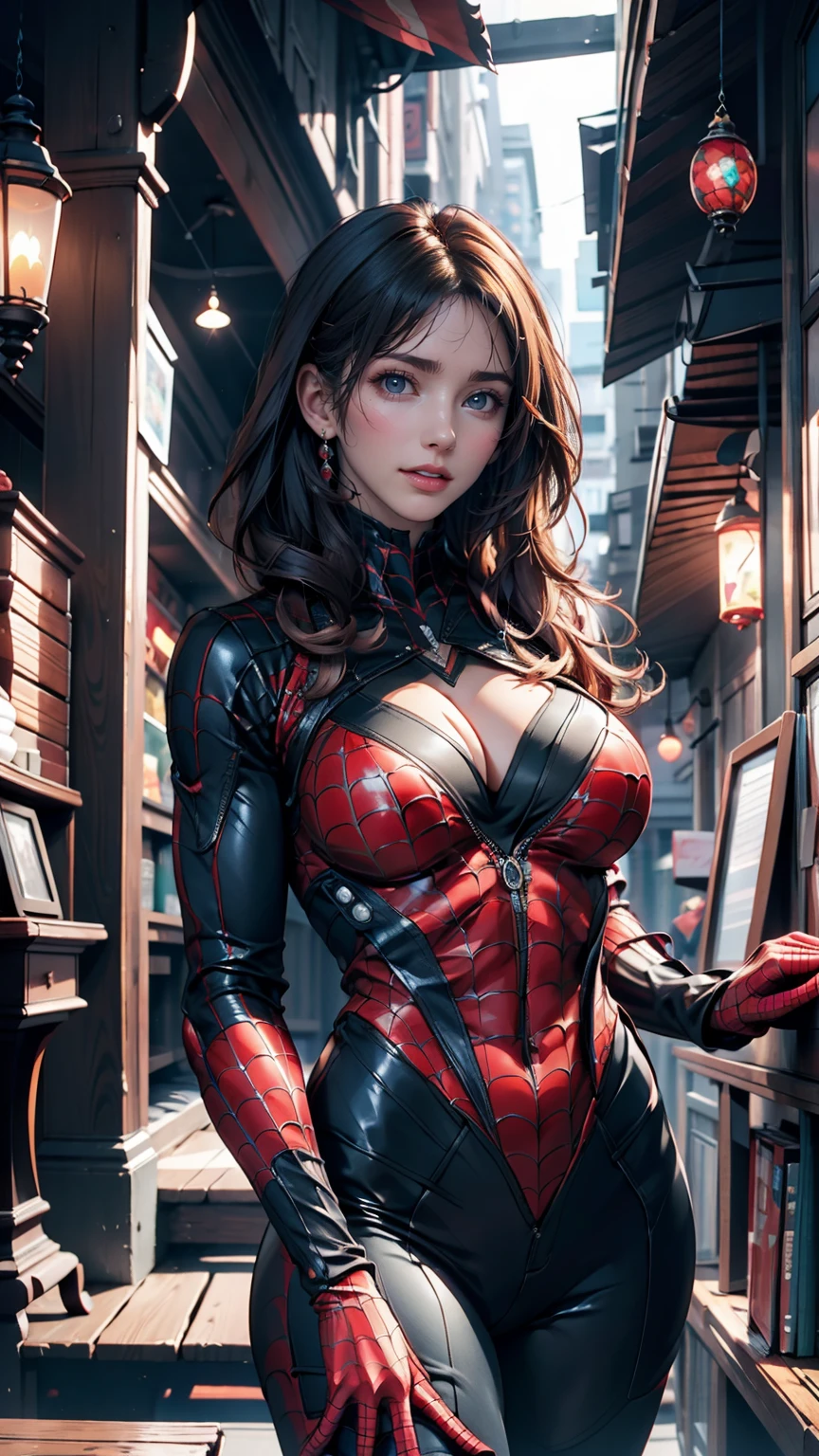 Female Spider-Man - Spider-Man and Spider-Man in the Dark City, Spider-Verseアートスタイル, into the Spider-Verse, Spider-Verse, Spider-Verse, Futuristic style spiderman, A Thousand Morals!!!, 3840×2160, 3840x2160, A Thousand Morals, High Quality 4K Wallpaper, Rendered with sfm, Highly detailed rendering
