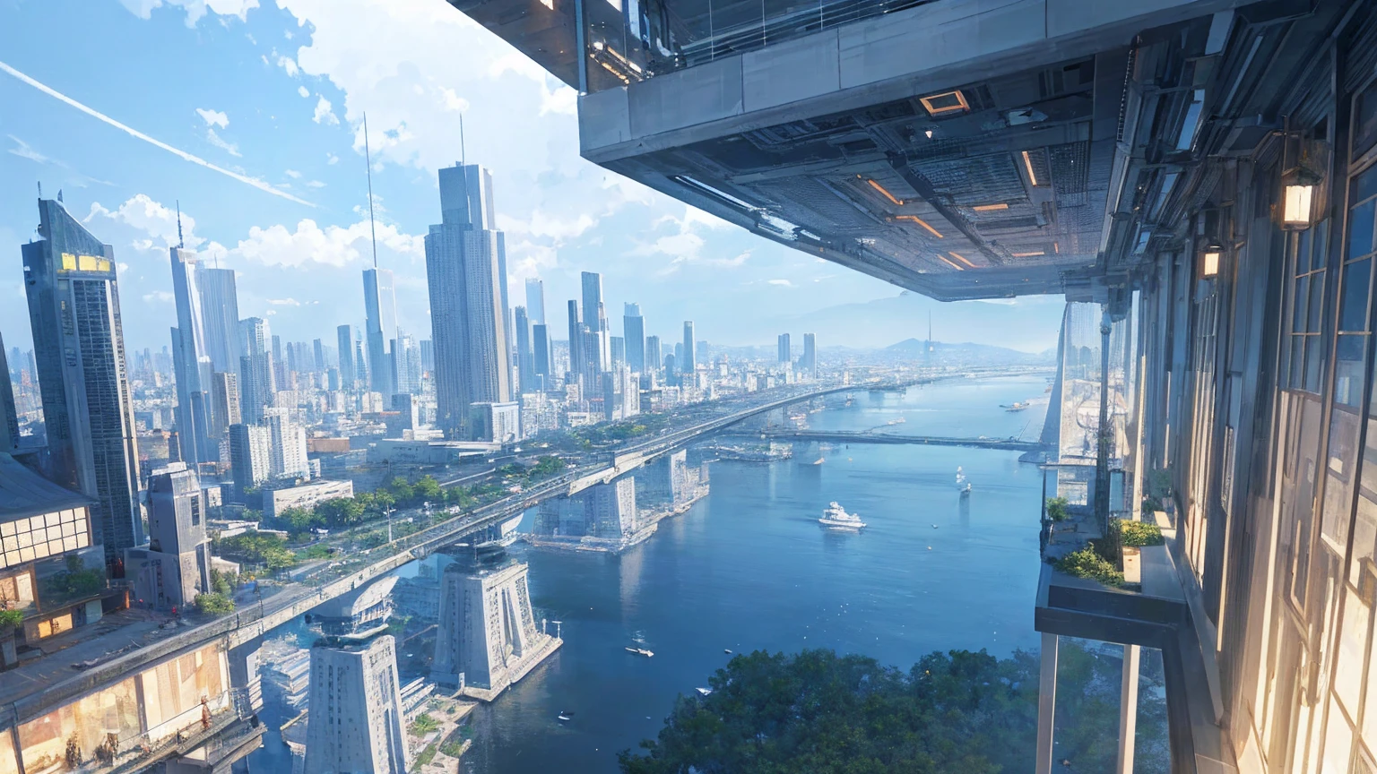 (Best quality,4K,8K,A high resolution,Masterpiece:1.2),Ultra-detailed,(Realistic,Photorealistic,photo-realistic:1.37),Futuristic floating city,Futuristic technology,Huge urban high-tech tablet platform,Airship,Floating in the sky,Futuristic city,Small airships around,High-tech hemispherical platform,Colorful lights,Advanced architecture,modernn architecture,skyscrapper,Access the cloud,Scenic beauty,view over city,Impressive design,Blend seamlessly with nature,energetic and vibrant atmosphere,Futuristic transportation system,Parking is suspended,Transparent path,Lush greenery,Sky gardens,cascading waterfalls,Magnificent skyline,reflections on the water,Sparkling river,Architectural innovation,futuristic skyscrapers,Transparent dome,The shape of the building is unusual,Elevated walkway,Impressive skyline,Glowing lights,Futuristic technology,Minimalist design,Scenic spots,Panoramic view,Cloud Piercing Tower,Vibrant colors,epic sunrise,epic sunset,Dazzling light display,magical ambiance,The future city,Urban Utopia,LuxuryLifestyle,Innovative energy,sustainable development,Smart city technology,Advanced infrastructure,Tranquil atmosphere,Nature and technology live in harmony,Awesome cityscape,Unprecedented urban planning,Architecture connects seamlessly with nature,High-tech metropolis,A cutting-edge engineering marvel,The future of urban living,Visionary architectural concept,Energy-efficient buildings,Harmony with the environment,A city floating above the clouds,Utopian dreams become reality,The possibilities are endless,State-of-the-art transportation network,Green energy integration,Innovative materials,Impressive holographic display,Advanced communication system,Breathtaking aerial view,Quiet and peaceful environment,Modernist aesthetics,Ethereal beauty