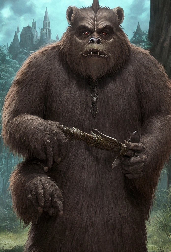 Bugbear, RPG, dvd screenshot, 1980s cinema, dark fantasy, realistic, detailed