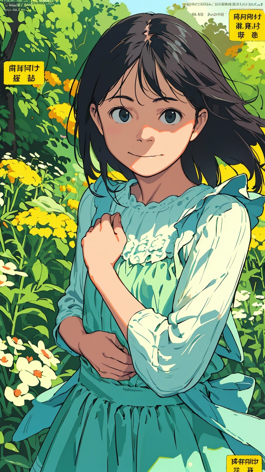 Affordable design, Clear lines, High Sharpness, (Highest quality,8K,Perfect sharpness,Ultra fine,High resolution,masterpiece:1.2), Perfect Anatomy:1.5, Official Art, Illustrations that tell a story, (Whitish background:0. 9)、Body Positivity、多Mr.な身体表現、(Random and energetic poses)、Perfect beauty、Perfect beautiful face、Strong winds、A rich expression、Dynamic composition、smile、Golden ratio composition、colorful、((Mr.々Different angles and perspectives))、Anime Art、(Mini dress)、(Overcoming stereotypes)、 Glowing Skin、(Natural beauty)、smile、Bangs、(Soft and flowing hair)、(countryside)、(Nostalgic atmosphere)、Put it up to your thighs、(Playful and carefree)、(多Mr.な民族のキャラクター)、(innocent attitude)、(Sunny atmosphere)、(The skirt flutters wildly in the wind)、(Bright colors)、Beautiful Eyes、(Embarrassing)、Braided Hair、Summer Scene、Smiling among flowers、Fashion magazine cover、Angle from below、