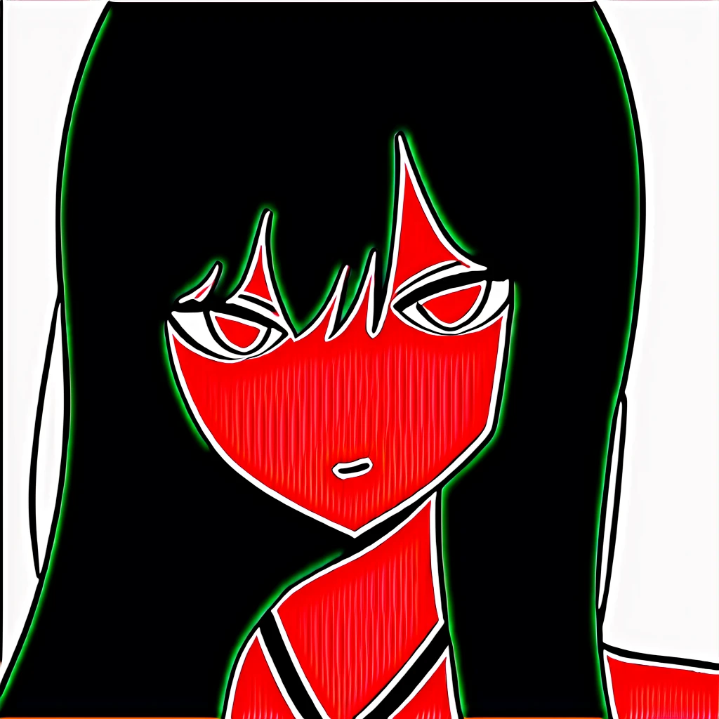 1 girl,Solo,portrait,black hair,red eyes,bare,Criss Cross,masterpiece,best quality,very aesthetic,absurdres