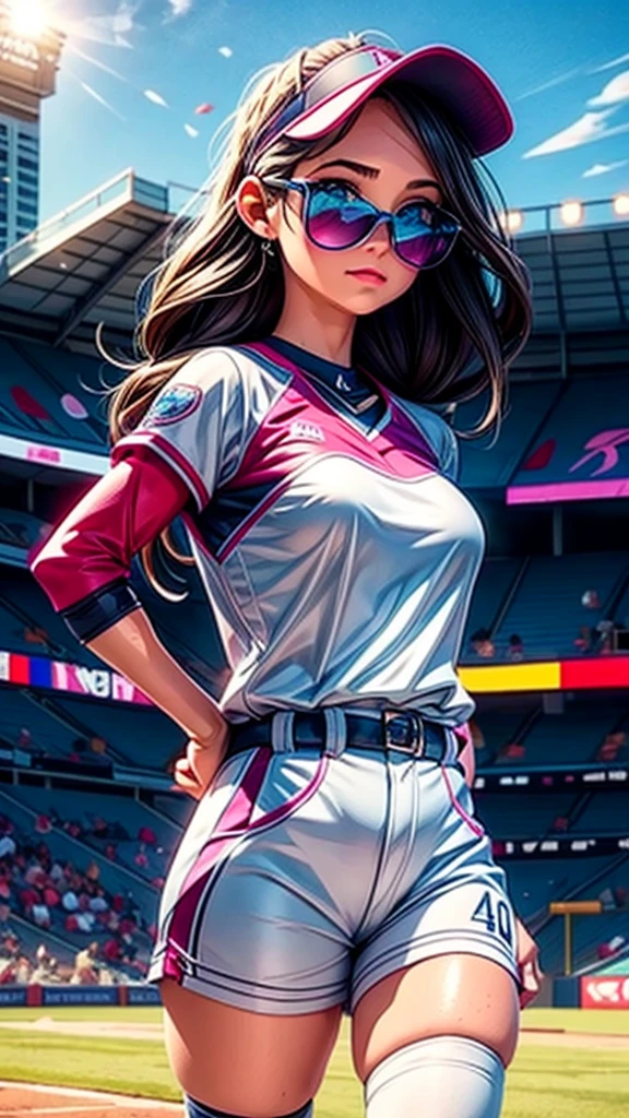 Female Baseball Players、third baseman、Diving catch of a powerful ball、Blinder