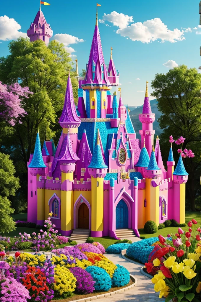 Castle made of colorful candy 