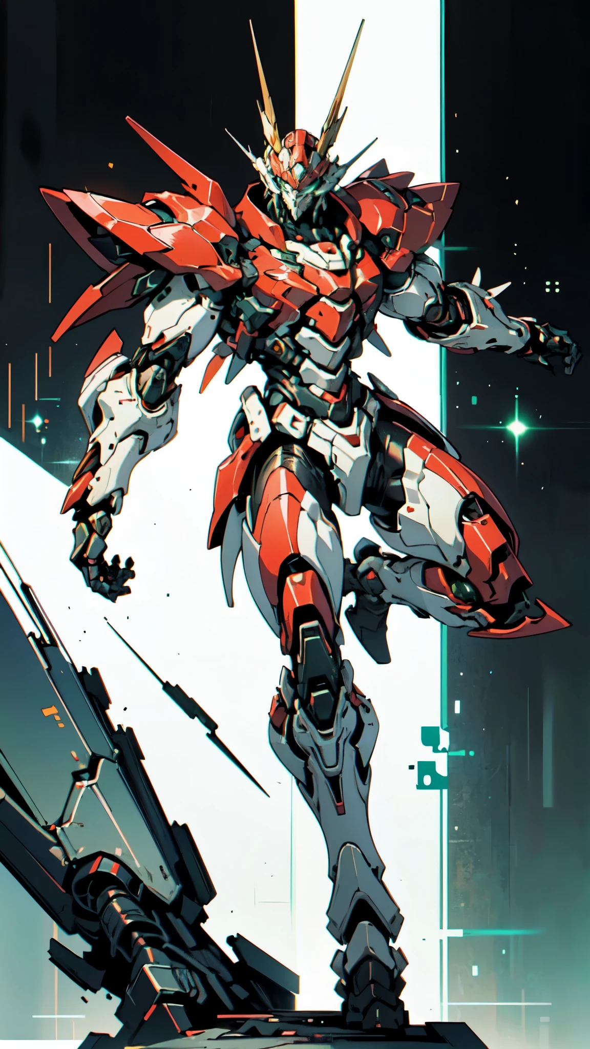 (masterpiece:1.5, best quality:1.5, extremely delicate:1.5, foreshortening:1.5, dynamic angle:1.5), a man wearing a full-face helmet, a fantasy-style biotech armored combat suit, green eyes, (a composite layered chest armor), fully enclosed shoulder guards, matching arm and leg guards, belt of Neon circuit, (the color scheme is primarily white with red green accents), the design balances heavy with agility, a high-tech bio-mecha armor, (Armor Concept Inspired by neon Cyberpunk, stand on the top of a skyscraper in a futuristic sci-fi city), this character embodies a finely crafted fantasy-surreal style armored hero in anime style, exquisite and mature manga art style, (element, plasma, energy, the armor glows), ((male:1.5)), metallic, high definition, highres, ultra-detailed, ultra-fine painting, professional, perfect body proportions, golden ratio, anatomically correct, symmetrical face, extremely detailed eyes and face, high quality eyes, creativity, RAW photo, UHD, 32k, Natural light, cinematic lighting, masterpiece-anatomy-perfect