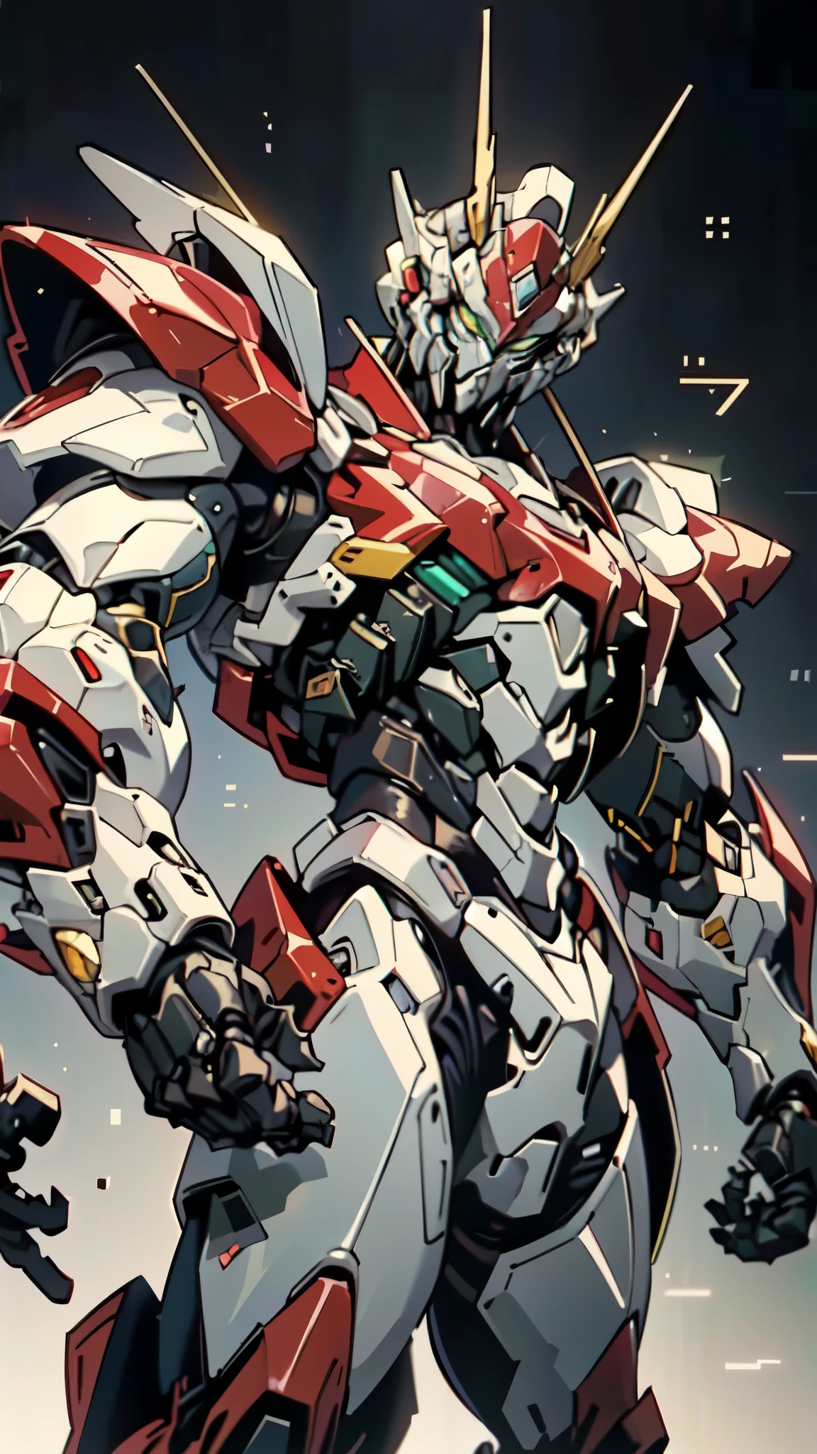 (masterpiece:1.5, best quality:1.5, extremely delicate:1.5, foreshortening:1.5, dynamic angle:1.5), a man wearing a full-face helmet, a fantasy-style biotech armored combat suit, green eyes, (a composite layered chest armor), fully enclosed shoulder guards, matching arm and leg guards, belt of Neon circuit, (the color scheme is primarily white with red green accents), the design balances heavy with agility, a high-tech bio-mecha armor, (Armor Concept Inspired by neon Cyberpunk, stand on the top of a skyscraper in a futuristic sci-fi city), this character embodies a finely crafted fantasy-surreal style armored hero in anime style, exquisite and mature manga art style, (element, plasma, energy, the armor glows), ((male:1.5)), metallic, high definition, highres, ultra-detailed, ultra-fine painting, professional, perfect body proportions, golden ratio, anatomically correct, symmetrical face, extremely detailed eyes and face, high quality eyes, creativity, RAW photo, UHD, 32k, Natural light, cinematic lighting, masterpiece-anatomy-perfect