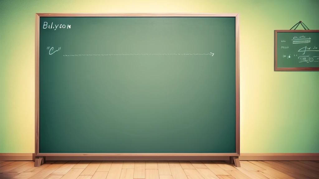 A large empty blackboard with a frame，Bright，Cool colors，No words，celadon，black background，A little note，