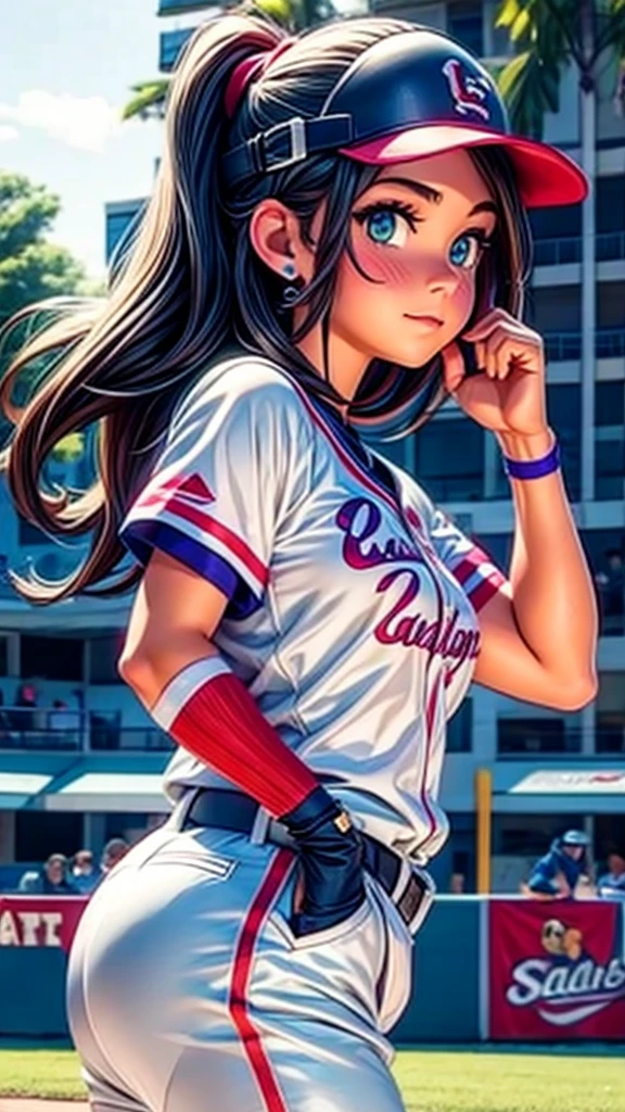 Female Baseball Players、The moment you hit a home run