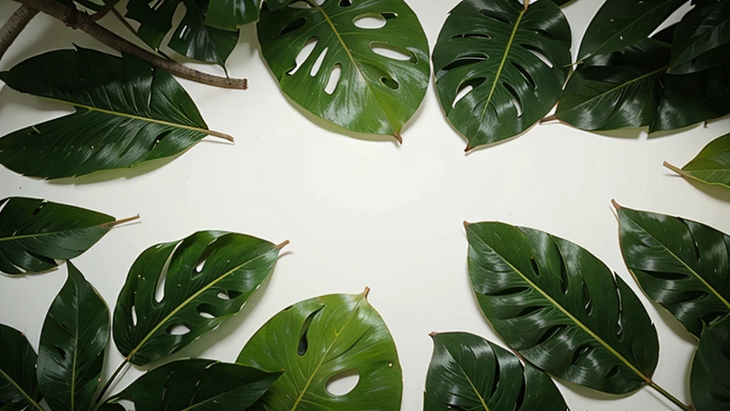 tropical leaves top view