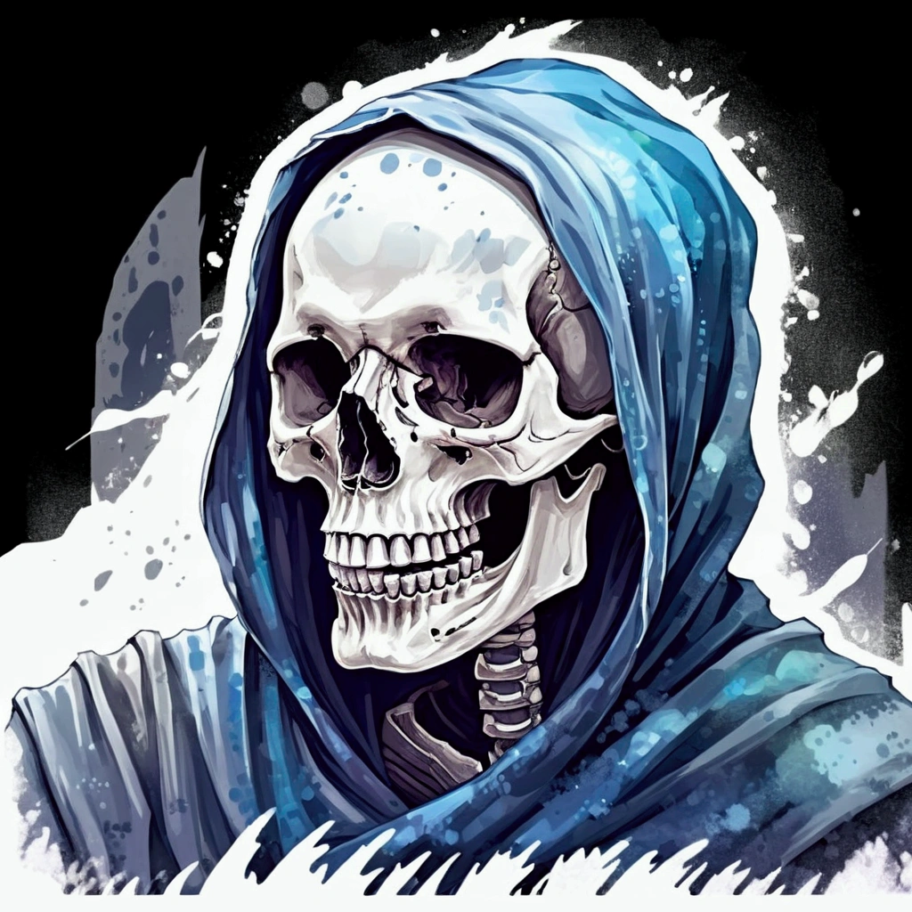 skeleton cool blue