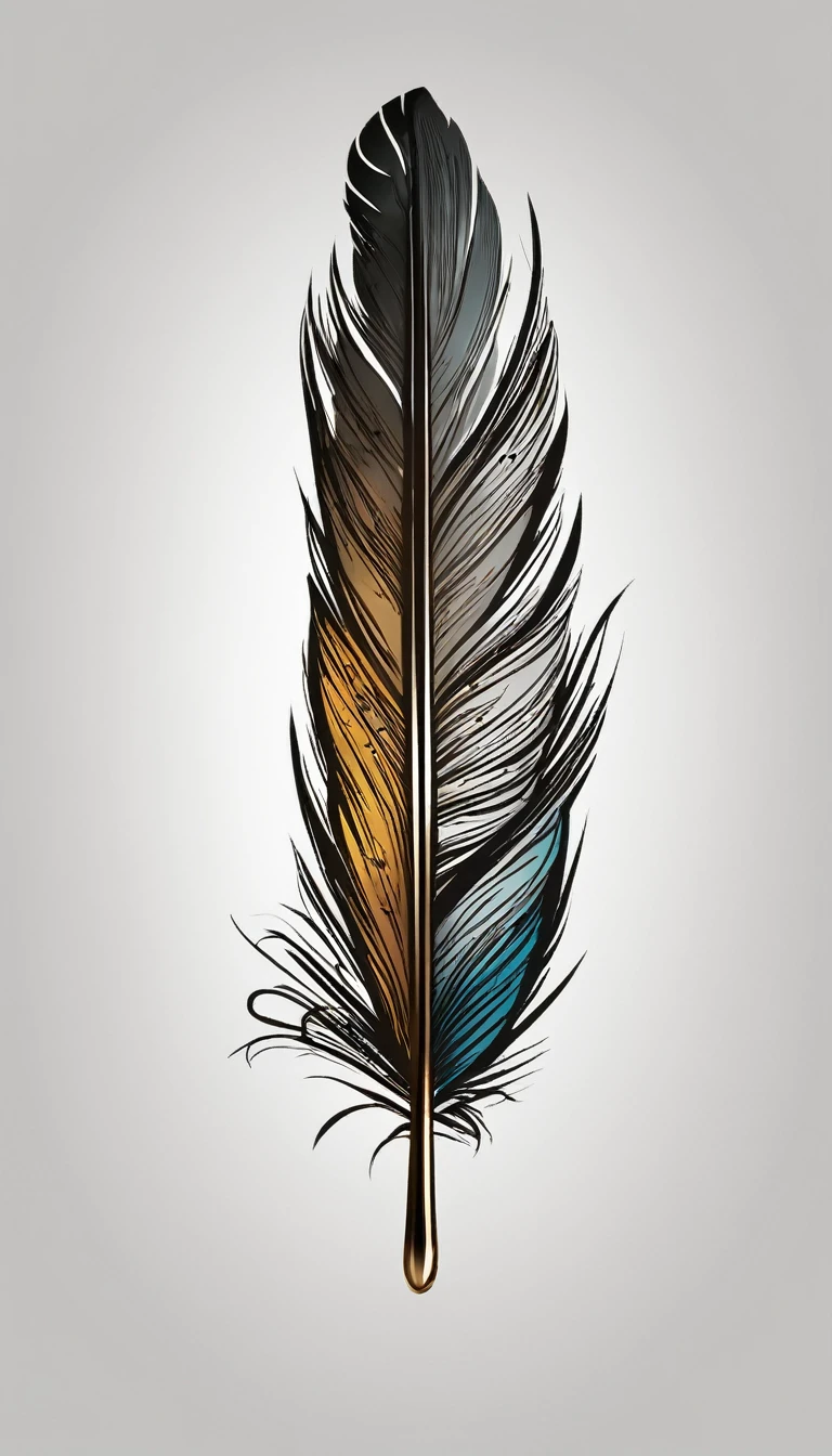logo design of a MEMORY FEATHER for the brand “Penamemoria".