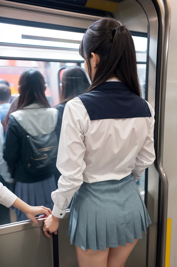 woman high school girl uniform shirt 肌からshirt miniスカート in the train From the back振り向く 生意気なwoman Ecchi images Molester mini Large Breasts Panties are pushed aside and insertion A man touches my chest Nipples are visible 16 years old From the back Bend over Put your hands on the wall Check skirt crowded train