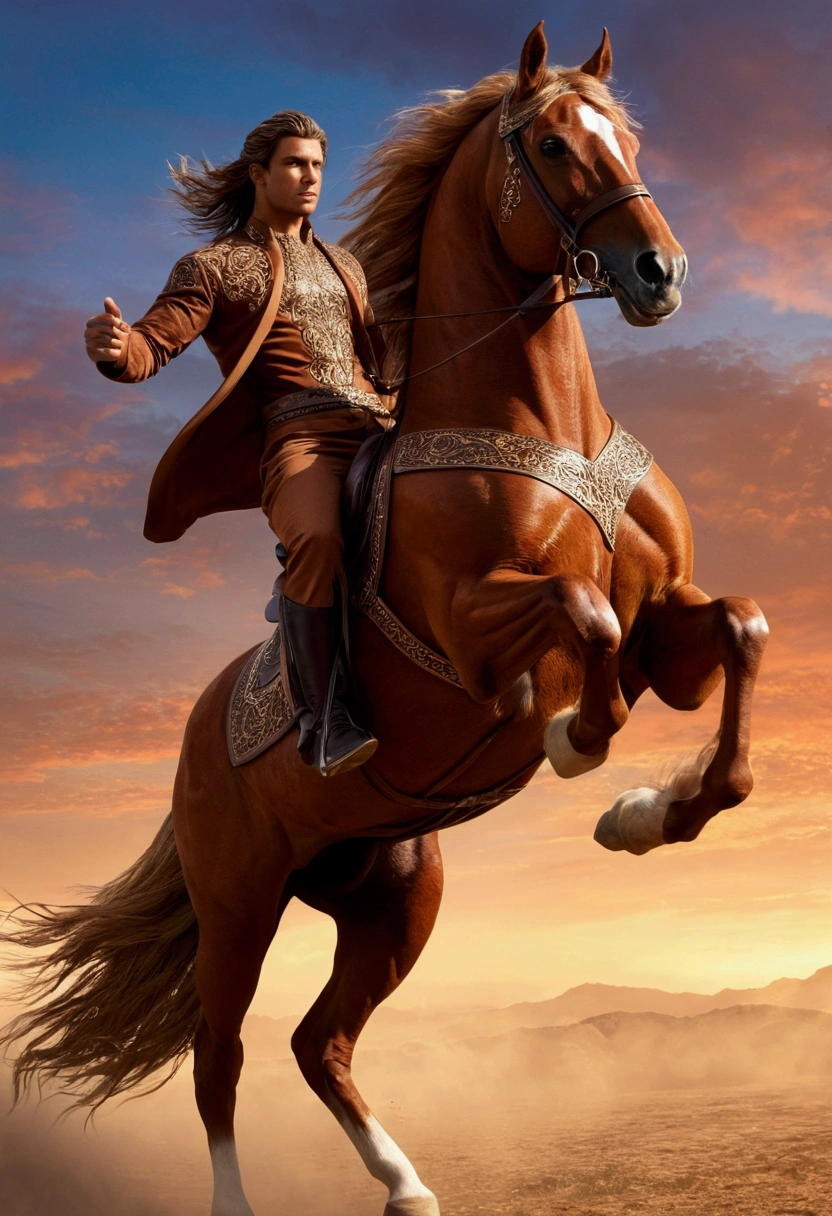 Default configuration: [[(masterpiece, best quality:1.4, unity 8k wallpaper: 1.4, extremely detailed: 2.0, Ultra detailed: 1.6)]], full-body brown outfit, covering them completely, Horse in human form, muscular