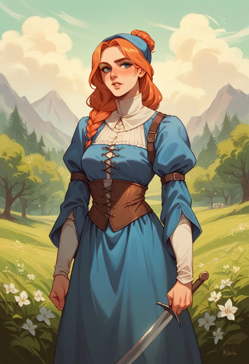 Human female noble, clothed, medieval