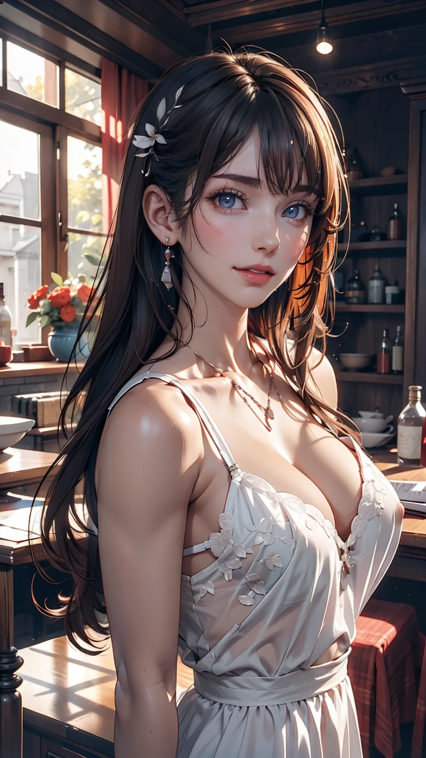 最high quality, masterpiece, High resolution, One girl, Porcelain Dress, hair accessory, necklace, jewelry, Pretty face, On the body, Tyndall effect, Realistic, Shadow Studio, Rim Light, Dual Tone Lighting, (High Definition Skins: 1.2), 8K Ultra HD, Digital SLR, Soft Light, high quality, Volumetric Light, Secretly photographed, photograph, High resolution, 4K, 8K, Background Blur,