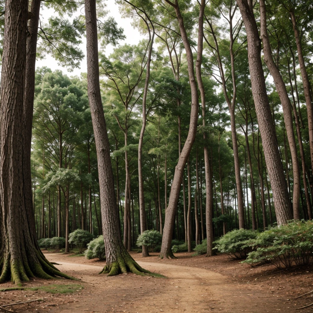 tree trunks form the letters 'R', 'a', 'If the'