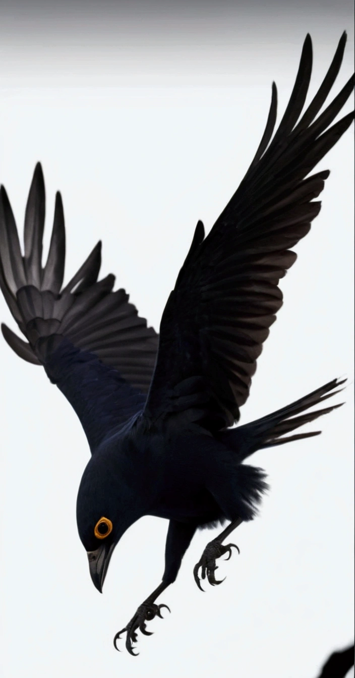 Add a Dark Storm Nines Background to this image, places very subtle dark blue plumage, I need the bird to look like it has rays in its eyes and on its wings ,must be realistic