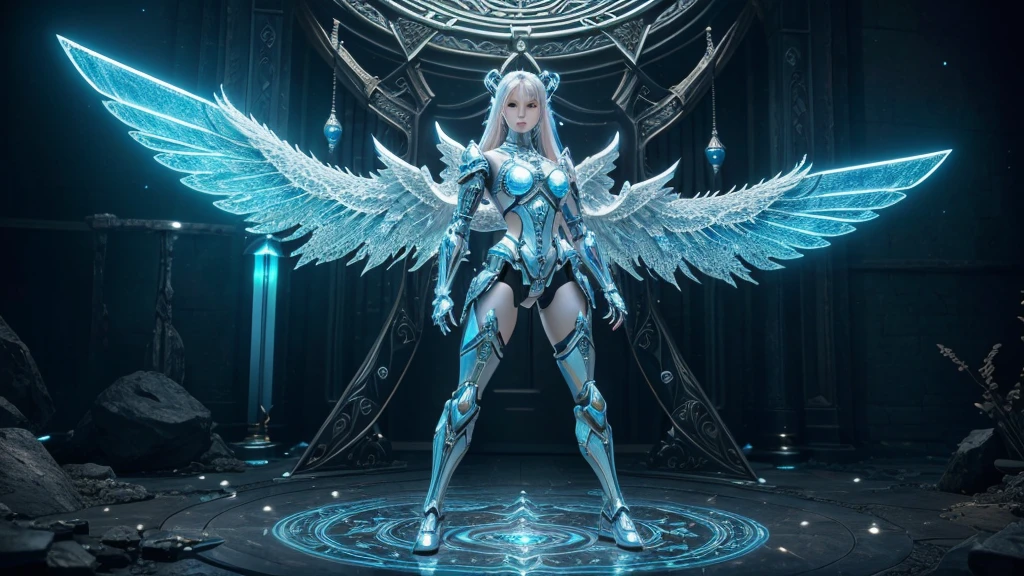 (((masterpiece, highest quality, Very detailed))), (((終わりのないmagic使いの少女, 14 years old, radiating magic))), (((Complex mechanical headgear, A fusion of the intricate mechanical nature of steampunk fashion, the over-the-top gothic fashion and the neon glow of cyberpunk fashion.))), Bust up photo, ((((Very detailedな顔))), (((Very sharp focused eyes))), Very large slitted dark grey eyes that sparkle like jewels. Very long eyelashes, Long vertically curled black hair, Thick bangs, Perfect princess cut, Very gorgeous tiara, (((Perfectly accurate human anatomy))), Long neck, Narrow shoulders, thin and long arms, Small breasts, Very small waist, Very small ass, Long, slender legs, (((Overall accuracy has been dramatically improved, creating Very detailed, Realistic and photo-realistic images)))), (((magic, magic spell light, magic weapon))), Dynamic pose, Cinema Lighting,