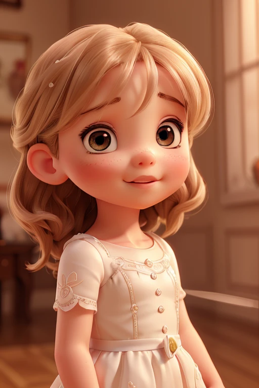 baby girl 5 years old, beautiful detailed eyes, beautiful detailed lips, extremely detailed facial features, soft angelic smile, wearing white lace dress, delicate skin, chubby cheeks, mesmerizing gaze, macro shot, soft studio lighting, (best quality,4k,8k,highres,masterpiece:1.2),ultra-detailed,(realistic,photorealistic,photo-realistic:1.37),cinematic,warm color tones,natural lighting,porcelain skin,intricate details,adorable,cute,innocent