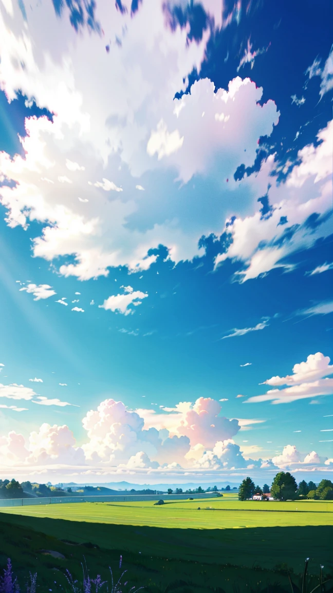 Summer countryside clouds